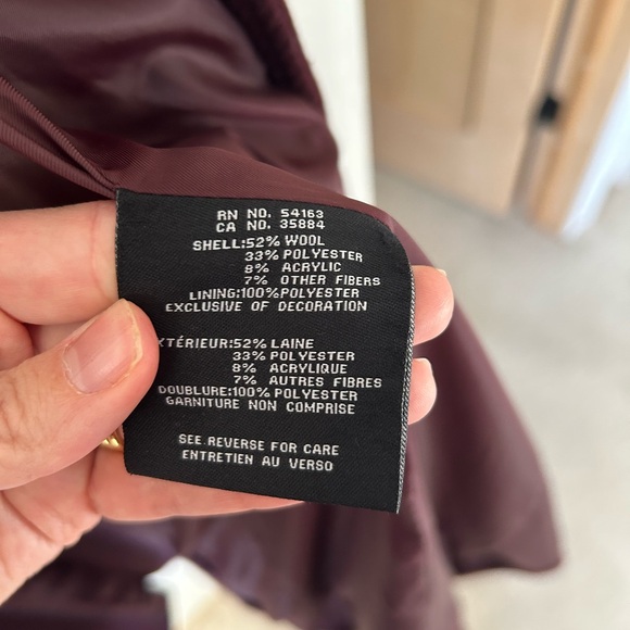 Cole Haan Signature Wool Belted Duffle Coat winter holiday women’s size 6 - Picture 8 of 9